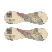 ソノマ郡カリフォルニアの地図 野球ボール (パネル)