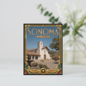 ソノマ・カリフォルニア アールデコ調の黄金時代のデザイン ポストカード (スタンド正面)
