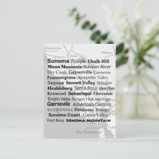 ソノマ ワイン カントリー ポストカード (スタンド正面)