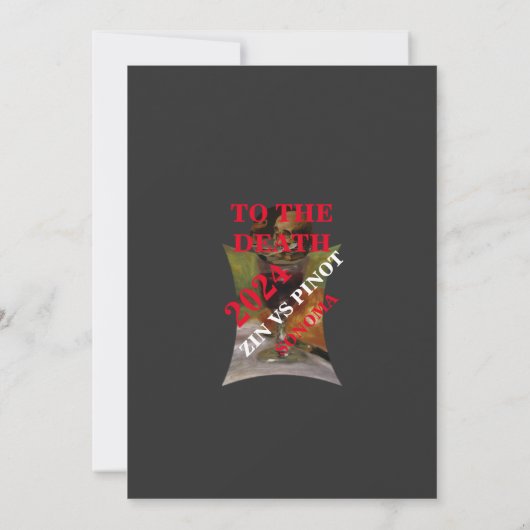 ソノマ ワイン ファイティング サーキット ジンファンデル VS ピノ 招待状 (裏面)