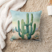 ソノランスプレンダー水彩サボテン クッション (ブランケット)