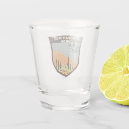 ソノランデザートアリゾナヴィンテージアート ショットグラス (裏面)