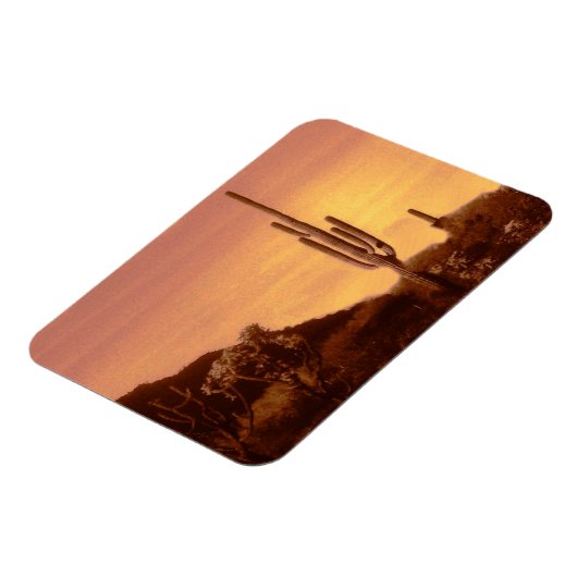 ソノラン砂漠の夕日 マグネット (左側)