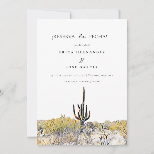 ソノラン砂漠フラット予約ラ・フェハ!カード セーブザデート (正面)