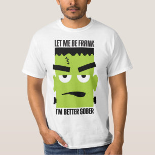 ソバおもしろいーハロウィーン用フランケンシュタイン顔 Tシャツ