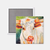 ソバカス – Longhorn Heifer Cow Magnet マグネット (正面/裏面)