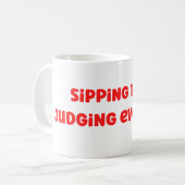 ソバーおもしろいコーヒーマグ コーヒーマグカップ (正面左)