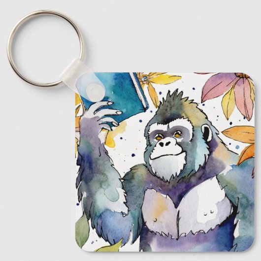 ソバーゴリラw/ビッグブックオウム祈りの言葉カスタム キーホルダー (正面)