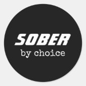 ソバーバイチョイス、ソブリティタイポグラフィ やる気を起こさせる ラウンドシール (正面)