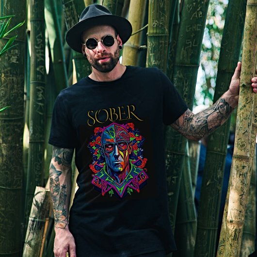 ソバーTシャツ:アイコニックMaynard James Keenan Art Tシャツ