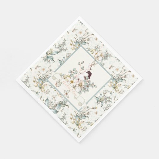 ソバ素朴ニーは1人フローラガールコテージコア スタンダードランチョンナプキン (角)