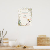 ソバ素朴ニーは1人フローラガールコテージコア ポスター (キッチン)