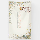 ソバ素朴ニーは1人フローラガールコテージコア 横断幕 (縦)