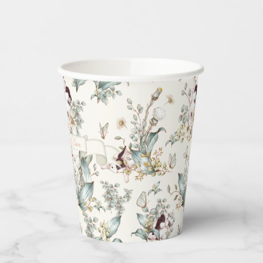 ソバ素朴ニーは1人フローラガールコテージコア 紙コップ (左)