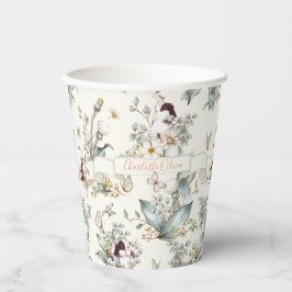 ソバ素朴ニーは1人フローラガールコテージコア 紙コップ