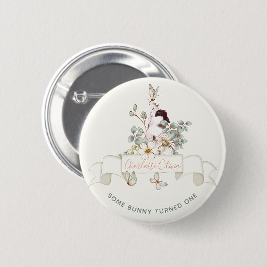 ソバ素朴ニーは1人フローラガールコテージコア 缶バッジ (正面&裏面)