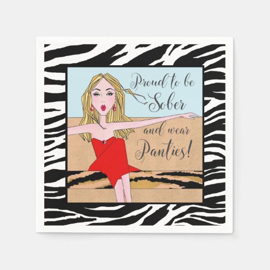 ソバ誇りを持ったー&衣服パンティ! スタンダードカクテルナプキン (正面)