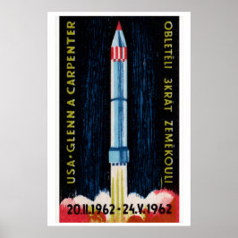 ソビエトロケット打ち上げ1962宇宙飛行士 - マッチボックス ポスター