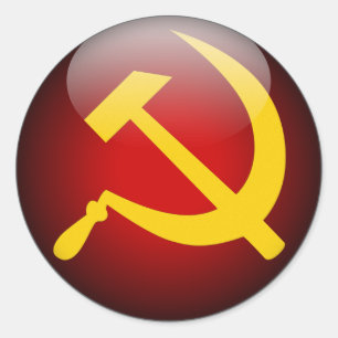 ソビエトロシアのなソ連国旗 ラウンドシール