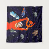 ソビエトワベ – ソビエト宇宙アート タペストリー (正面(横))