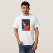 ソビエト宇宙のプロパガンダポスターワイシャツ Tシャツ (正面フル)