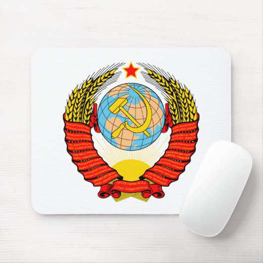 ソビエト社会主義共和国の紋章付き外衣 マウスパッド (マウス)
