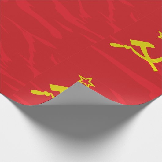 ソビエト社会主義共和国連邦の旗の包装紙 ラッピングペーパー (角)