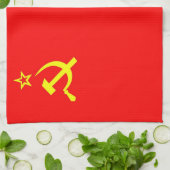ソビエト社会主義共和国連邦ロシアのソビエト共産主義の国旗タオル キッチンタオル (折り畳み)