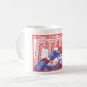 ソビエト社会主義共和国連邦CCCPの冷戦のソビエト連邦のプロパガンダポスター コーヒーマグカップ (正面左)