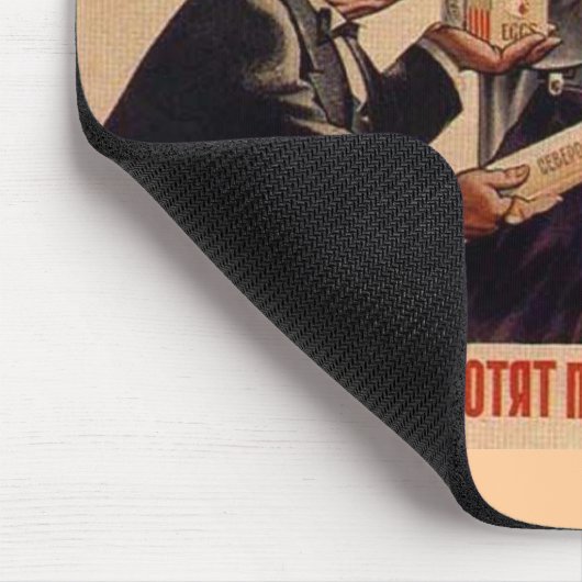 ソビエト社会主義共和国連邦CCCPの冷戦のソビエト連邦のプロパガンダポスター マウスパッド (コーナー)