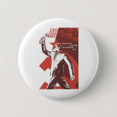 ソビエト社会主義共和国連邦CCCPの冷戦のソビエト連邦のプロパガンダポスター 缶バッジ (正面)