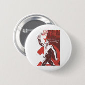 ソビエト社会主義共和国連邦CCCPの冷戦のソビエト連邦のプロパガンダポスター 缶バッジ (正面&裏面)