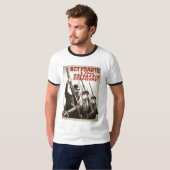 ソビエト社会主義共和国連邦CCCPの冷戦のソビエト連邦のプロパガンダポスター Tシャツ (正面フル)