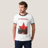 ソビエト社会主義共和国連邦CCCPの冷戦のソビエト連邦のプロパガンダポスター Tシャツ (正面フル)