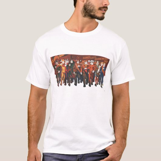 ソビエト社会主義共和国連邦CCCPの冷戦のソビエト連邦のプロパガンダポスター Tシャツ (正面)