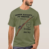 ソビエト第2次世界大戦のMosin Nagantの狙撃兵のTシャツ! Tシャツ (正面)
