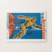 ソビエト連邦のヴィンテージ旅行ポスターを見て下さい ジグソーパズル (横)