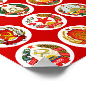 ソビエト連邦の共和国 – 背景の変化 ポスター (角)