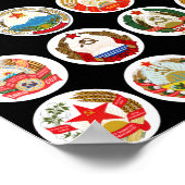 ソビエト連邦の共和国 – 背景の変化 ポスター (角)