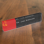 ソビエト連邦の旗 デスクネームプレート (側面)