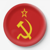 ソビエト連邦-ソビエト社会主義共和国連邦の旗 ペーパープレート (正面)