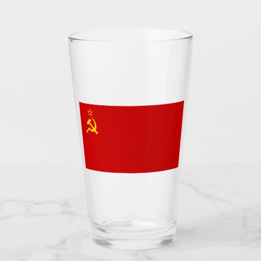 ソビエト連邦(USSR)(共産主義のハンマーと鎌) タンブラーグラス (正面)
