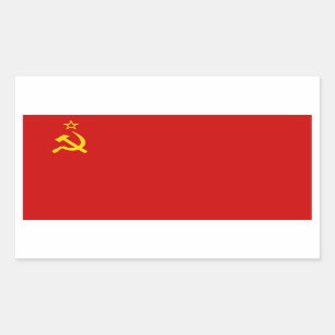 ソビエト連邦/USSR/CCCPの旗 長方形シール
