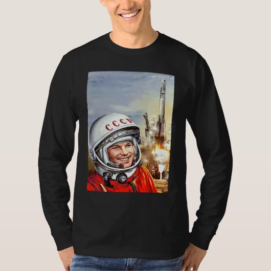 ソビエト ガガーリン コスモノート 宇宙 プログラム ヴィンテージ CCC Tシャツ (正面)