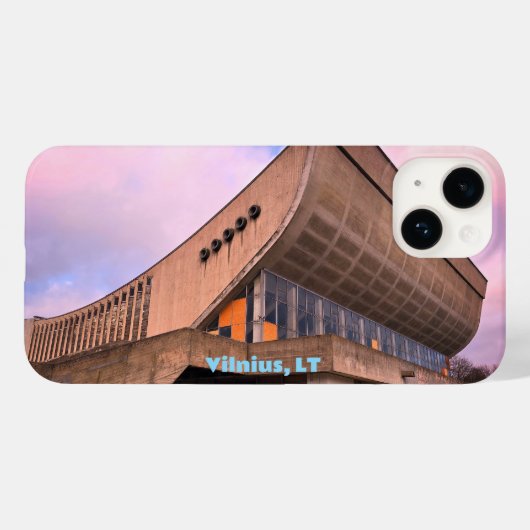 ソビエト・モダニズム建築 - リトアニア、ヴィリニュス Case-Mate iPhoneケース (裏面 (横))