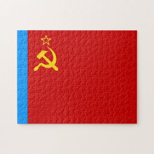 ソビエト ロシア 国旗, USSR, CCCP, 共産主義, レーニン ジグソーパズル (横)