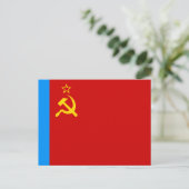 ソビエト ロシア 国旗, USSR, CCCP, 共産主義, レーニン ポストカード (スタンド正面)