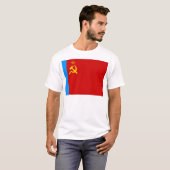 ソビエト ロシア 国旗, USSR, CCCP, 共産主義, レーニン Tシャツ (正面フル)