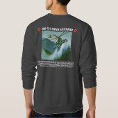 ソビエトMI-24の後部ヘリコプターのスエットシャツ スウェットシャツ (裏面)