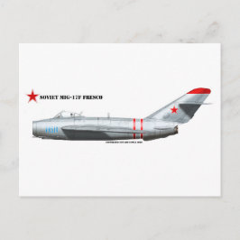 ソビエトMiG-17Fフレスコ戦闘機 ポストカード